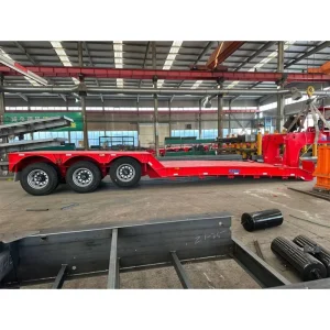 50 70 Ton Heavy Duty Transport Semi Trailer 3 Axle Removable Gooseneck Steel Material
