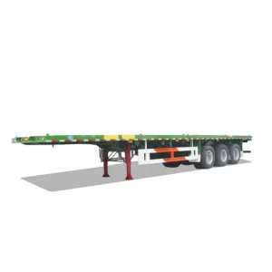 50 Tons Commercial Flatbed Semi Trailer 3 Axles 20ft & 40ft Container Flatbed Semi Trailer
