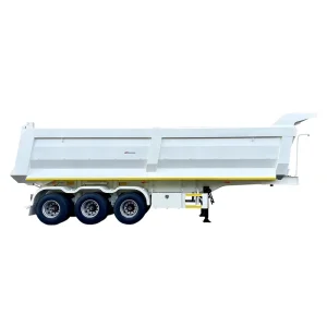 50Ton U Shape Dump Semi Trailer 3 Axles Front Lifting HYVA Hydraulic System for Pneumatic Braking Cargo Utility Trailers