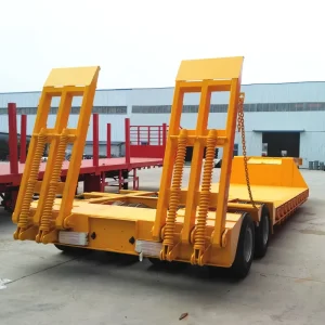 50ton Low Bed Trailer Heavy Duty Lowbed Semi Trailer 3 Axle Loader Lowboy Truck Trailers