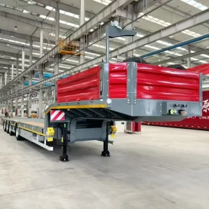 55/60/80/100 Ton 4 Axle Stretch Extendable RGN Trailer Lowbed Low Loader Cargo Utility Trailers