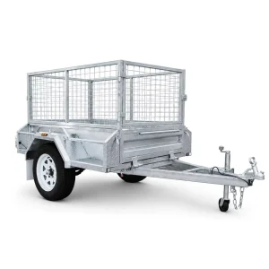 5×3 Box Trailer 650kg GVW 1 Axle Car Carrier Trailer with 900mm Mesh Cage