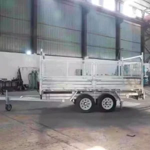 6*4 ft Small Hot Dipped Galvanized Utility Trailer Single Axle Light Duty Trailer for Garden Farm & Daily Cargo Transport
