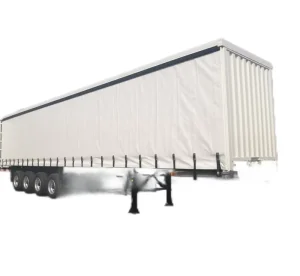 6 Place Passenger Sedan and Steel Truck Trailers Curtained Side Trailer Truck 40 Ton Max Payload Semi Trailer Type