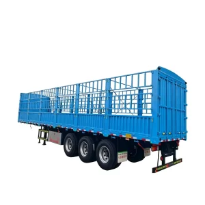 60 Ton Heavy Load Cargo Fence Trailer 3 Axle For Heavy Goods