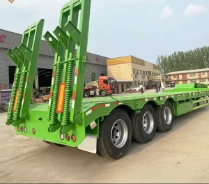 60 Tons 3 Axles Steel Low Bed Semi Trailer 3 Axles Lowboy Loader Truck Trailer