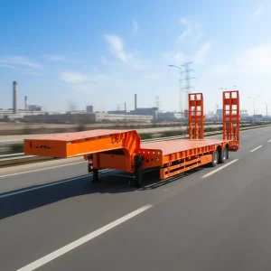60 Tons Heavy Equipment Transport Low Bed Semi Trailer
