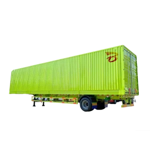 60 Tons Van Cargo Semi-Trailers 3 Axle Iron Box Cage Utility Trailer