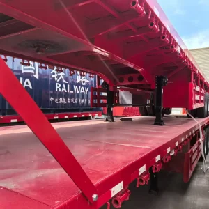 60ft Flatbed Trailer 3 Axle Flatbed Semi Trailer 53ft Flatbed Trailer Tire Air Suspension Flatbed Trailer