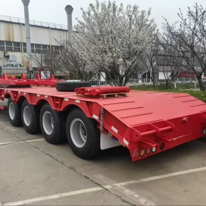 60ton Lowbed Semi Trailer 80ton 100ton Customization Algeria