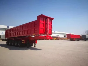 60ton Steel-made Dump Semi-trailer with Hydraulic Lifting System and Large Capacity