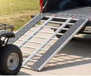 680KG Arched Aluminium ATV Folding Ramp Motobike Motorcycle Trailer Roller Bike Foot Ramp Metal for Adults