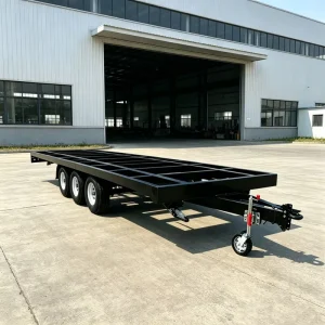 6T Q235 Steel 3-Axle RV Chassis Trailer for Mobile Home & Container Transport