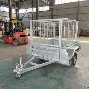 6X4′ Steel Farm Tractor Trailer 750KG Load Capacity Hot Dip Galvanized Custom OEM Industrial Use