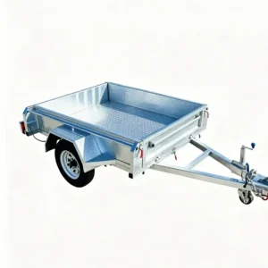 6×4 Galvanized Utility Box Trailer Single Axle Cargo Trailer with Removable Tailgate for Daily Use