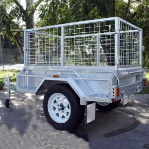7*4ft Fully Welded Cargo & Utility Trailer Galvanizing HD Loading Unloading Reliability for Transportation