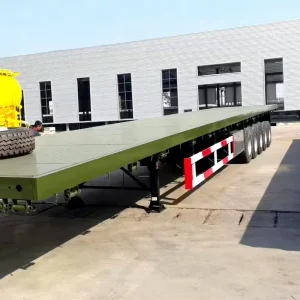 70 ton 40 foot Flatbed Semi Trailer with air Suspension and Other Customizable Configurations