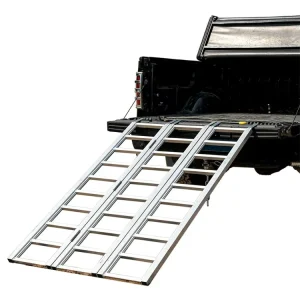 700 LBS 320KG Tri-Fold Folding Motorcycle ATV Aluminum Loading Ramp Snowmobile Lawn Trailer