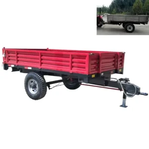 7CX-2 Farm Tractor Trailer 2 Tons Hydraulic Dump Trailer Agricultural Tipper Trailer Garden Tractor