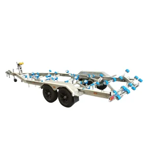 7m 24ft Twin Axle Fishing Aluminum Boat Trailers with Hydraulic Brake for Watercraft Boat Transportation Double Axle