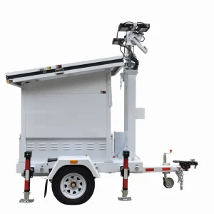 7m High Mast LiFePO4 Battery Mobile Telescopic Mast Tower CE ISO Certified Solar Trailer For Outdoor Night Work Lighting