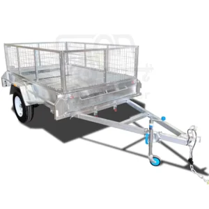 7x5ft Large Capacity Electric Brake Cargo Utility Trailer Fully Welded Caged Box