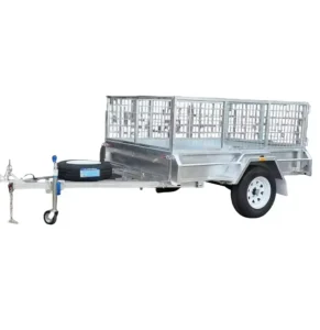 8*5 ft Galvanized Heavy Duty Box Trailer Single Axle Utility Trailer Ideal for Livestock Cargo Transportation with CE Mark