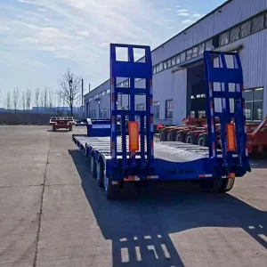 8 Axle Lowbed Commercial Truck Trailers 100 Tons Capacity Semi Trailer Special Vehicle Low Flatbed Transport Semi trailer
