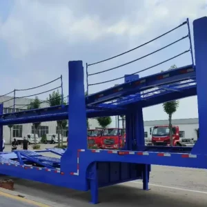 8 Cars Loading Car Carrier Semi Trailer for Bulk Used Car Export International Land Transportation Projects