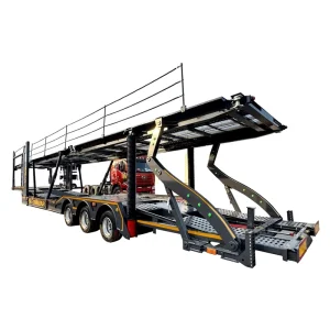 8 Seats Double decker Steel Car Carrier Tractor Trucks 3 Axle 17m Hydraulic Lifting Vehicle Transport Truck Trailers