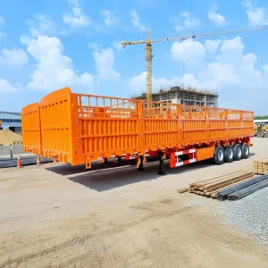 8 Ton Agricultural Piso Eje for Farm Remolque with Rancher’s Costanera Livestock Beam Stake Semi trailer Livestock Trailer