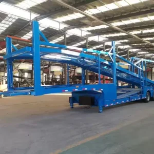 80 Ton Capacity Car Carrier Semi Trailer 12m Length 3 Axles Low Loader Heavy Duty Auto Transporter