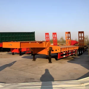 80 Ton Heavy Duty Low Flatbed Semi Trailer Ordinary Flatbed Semi Trailer