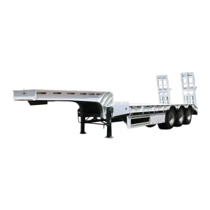 80 Ton Heavy Duty Low Flatbed Semi Trailer Ordinary Flatbed Semi Trailer