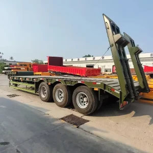 80 Ton Heavy Duty Low Flatbed Semi Trailer Ordinary Flatbed Semi Trailer