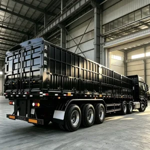 80T 4 Axle Fence Trailer with Air Suspension for Transportation Trailer