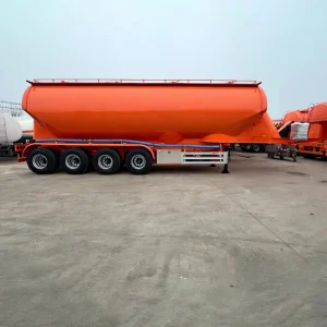 80t Steel Bulk Cement Semi Trailer Pneumatic Discharge Tanker Truck Trailer 4 Axle 80 Ton for Dry Transport Heavy Load