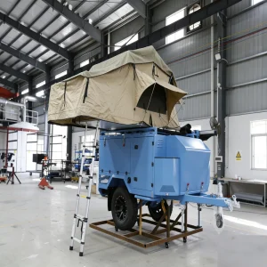 A1 Fiberglass Lightweight 4 Person Mini Camping Trailer Custom OEM ODM Modern Offroad Caravan