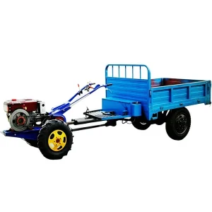 AG Kubota Hand Drawn Plough Cultivated Walking Cultivator Rotary Power Tiller Tractor with Plow Harvest Planter Trailer