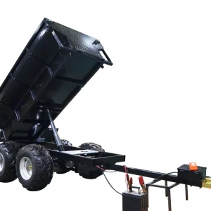 ATV Hydraulic Dump Trailer 1420kg Load Stable Tipping Design for Material Transport