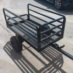 ATV UTV Heavy Duty Utility Cart Cargo Trailer Mesh Dump Cart with Foldable Sides Atv Trailers