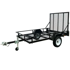 ATV UTV Utility Trailer Black Anti Rust Frame Removable Rear Gate Energy Saving Dump Cart Farm Trailer for Tractor Agricultural