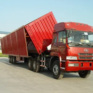 Advanced Design Multi Functional Steel Flip Dump Semi Trailer with High Unloading Efficiency 30+ Ton Capacity