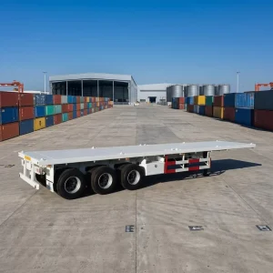 Africa Popular Heavy Duty Flat Semi Trailer With 3 Axle 50T Payload for Rough Road Cargo Transportation