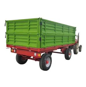 Agricultural Trailer Dump Trailer Hydraulic 4 Wheel 5 Ton To 10ton Farm Tractor Tipper Trailer