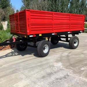 Agricultural Trailer Vehicle Hydraulic Self Dumping Double Box Board High Body Truck Trailers