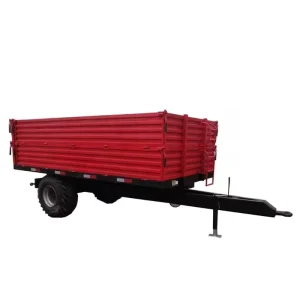 Agricultural Transport Trailer Farm Trailer 2 Wheels Steel Welding Provided Powder Coating Flexible Tractor Trailer