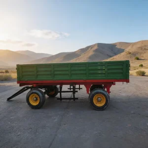 Agricultural Utility Farm Transport Cart Flatbed Tractor Trailer with Axle Gear Motor Core Components Included