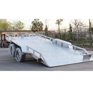 Aluminum 2 Ton Double Axle Trailer Adjustable Car Trailer Tilt Trailer for Mini Excavator
