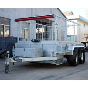 Aluminum Steel Full Trailer Galvanized Tow Box Car Trailer CE Certified High Capacity
